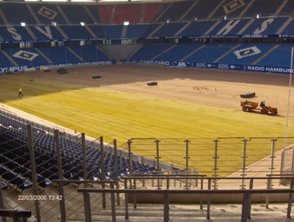 Grasleggen voetbal stadion